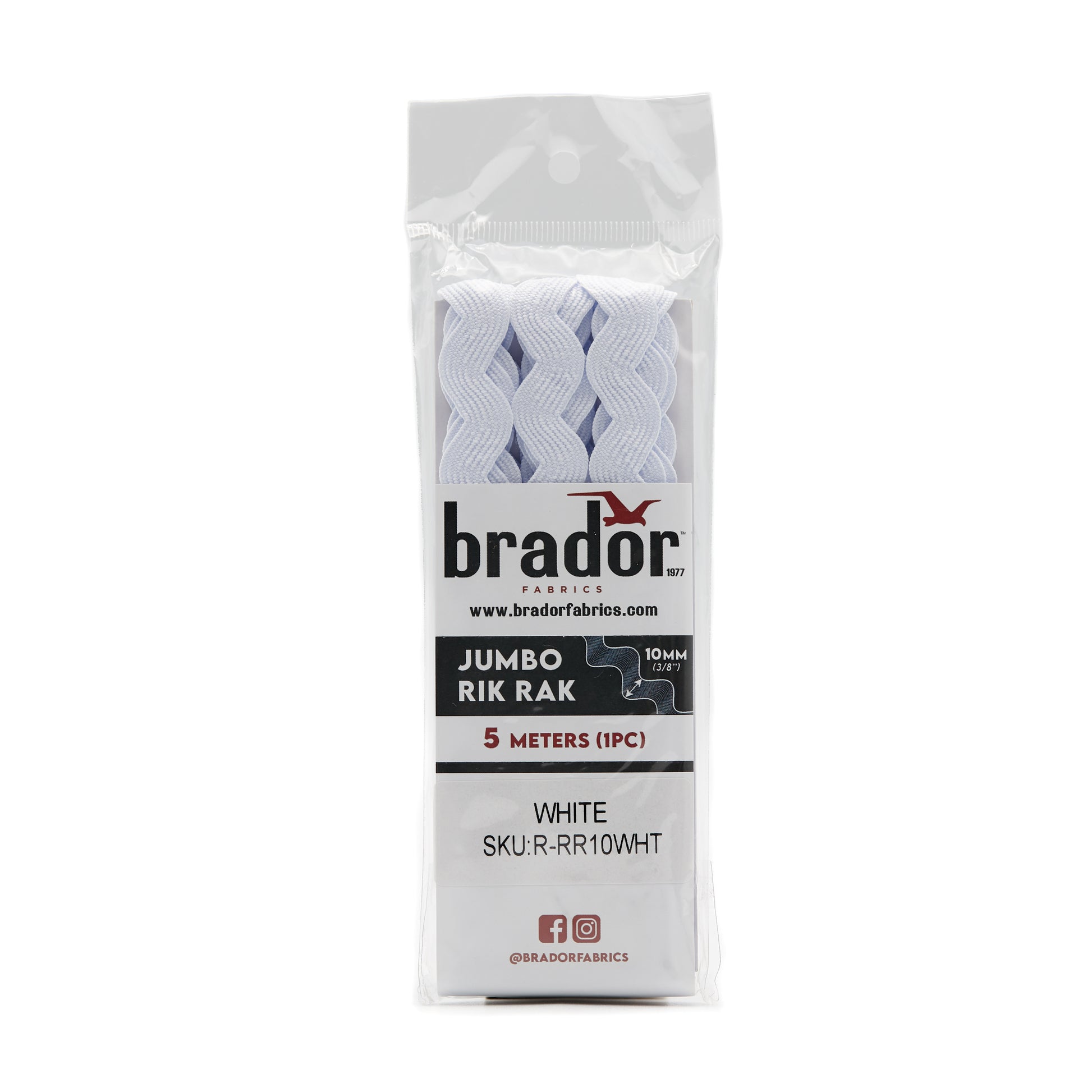 Rik Rak - White 10mm Pack