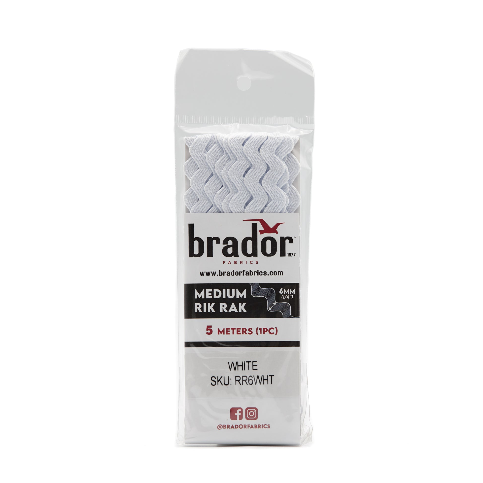 Rik Rak - White 6mm Pack