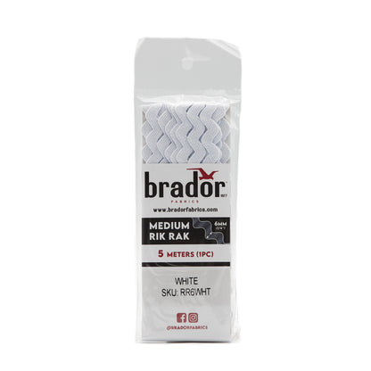 Rik Rak - White 6mm Pack