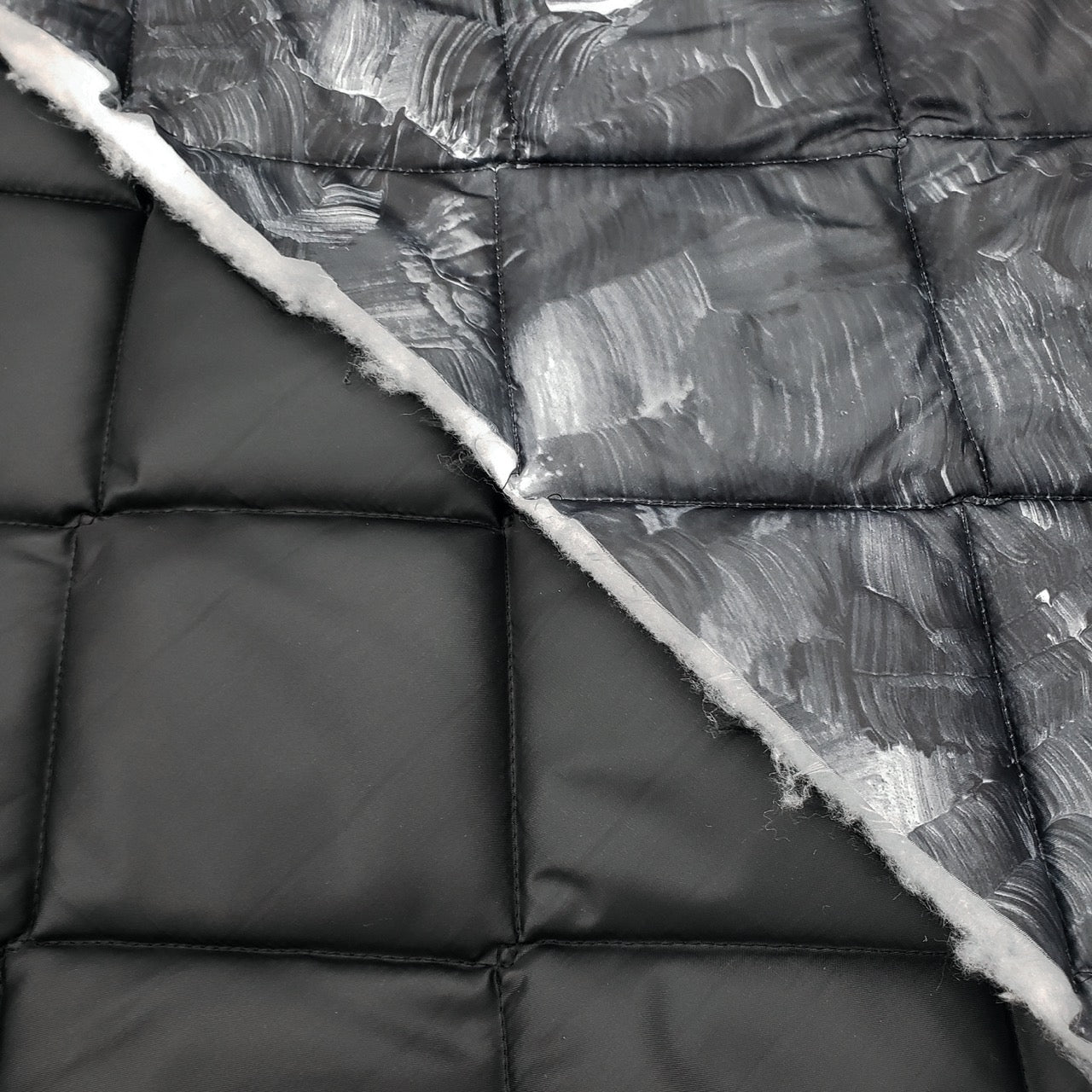 Quilted PrimaSoft™ - 2-Sided, 10oz - Camo - Splash Black / Graphite (detail)