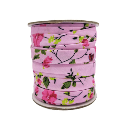 Biais Floral - Rose