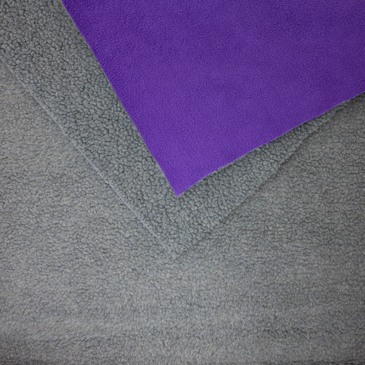 Bonded Sherpa Pile Lining - Pewter / Purple