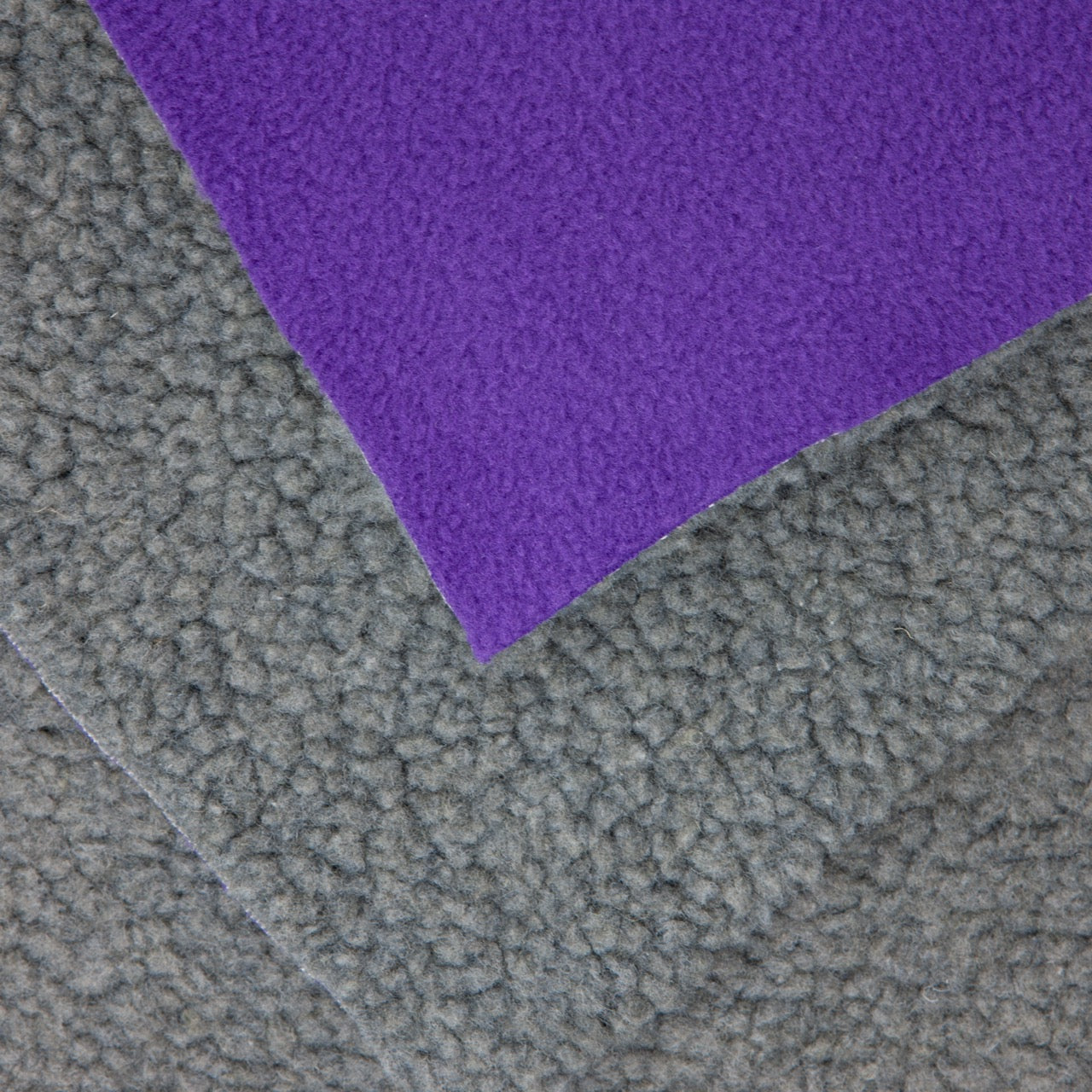 Bonded Sherpa Pile Lining - Pewter / Purple (detail)