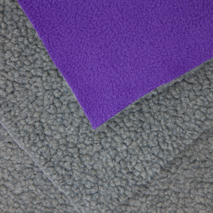 Bonded Sherpa Pile Lining - Pewter / Purple (detail)