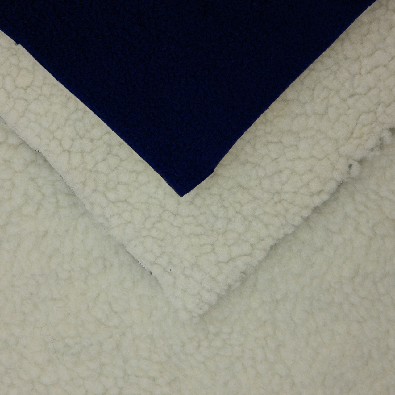 Bonded Sherpa Pile Lining - Natural / Navy (detail)