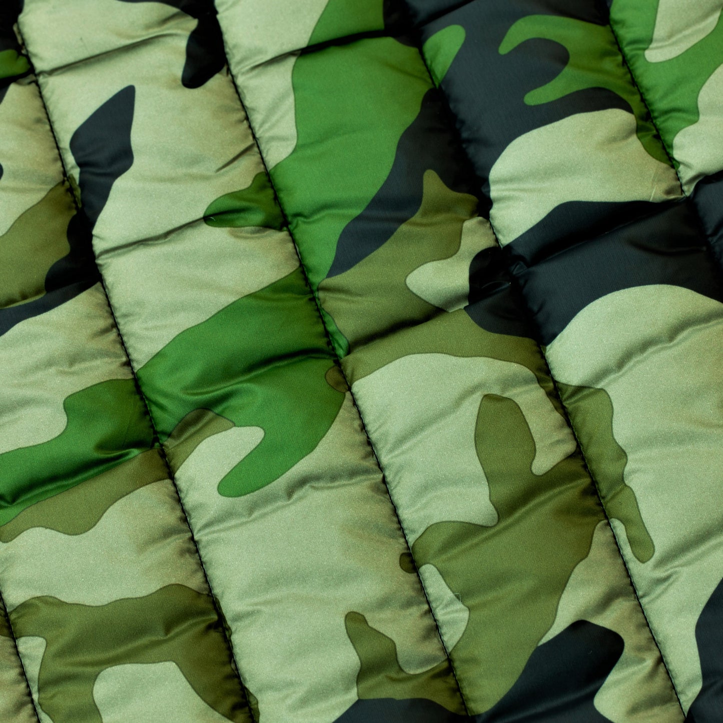 Quilted Polar, 2-Sided, 13oz Camo - Army Green / Olive (pattern)