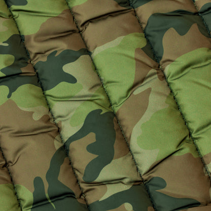 Quilted Polar, 2-Sided, 13oz Camo - Woodland / Brown (pattern)