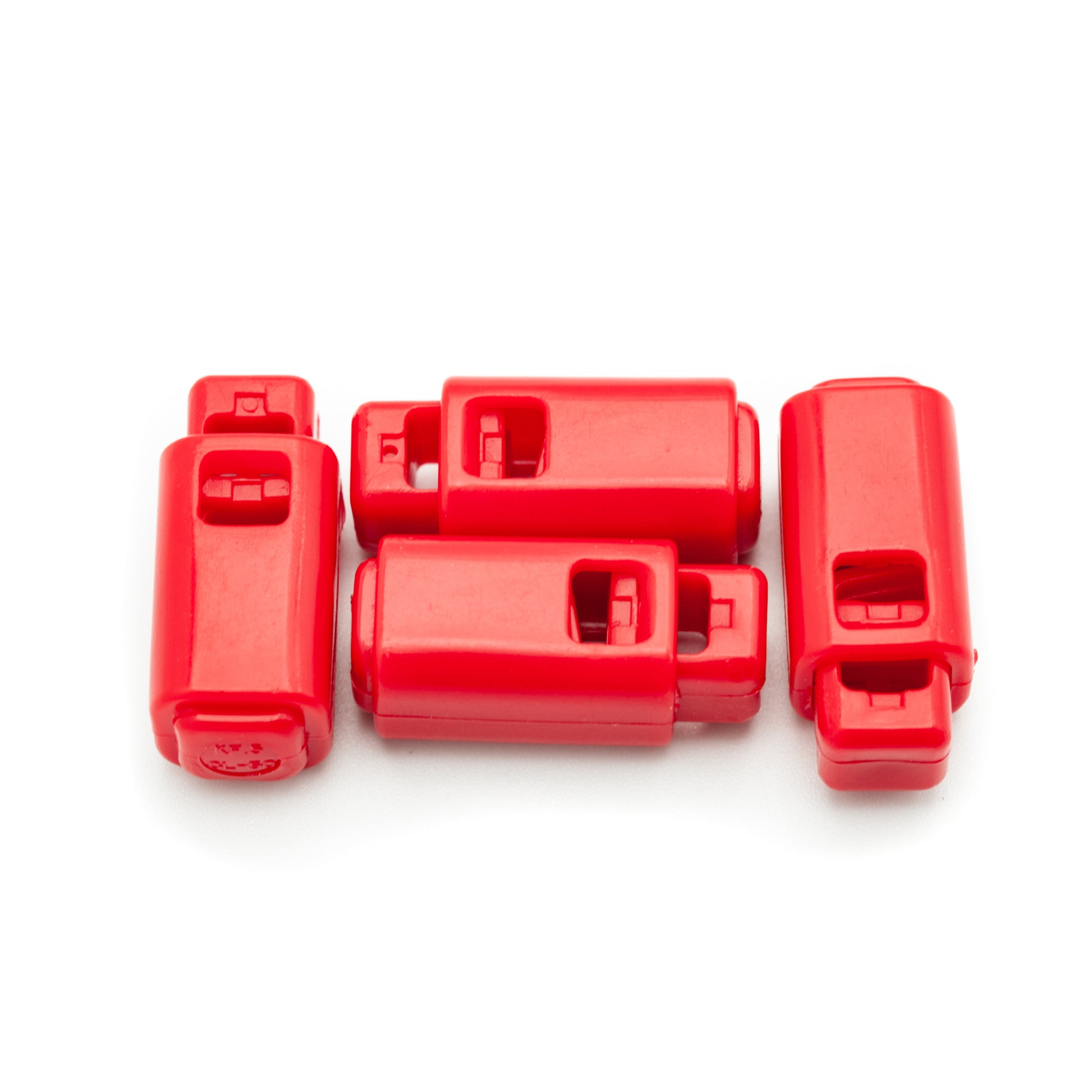 Cord Stoppers - Block - Red (top)