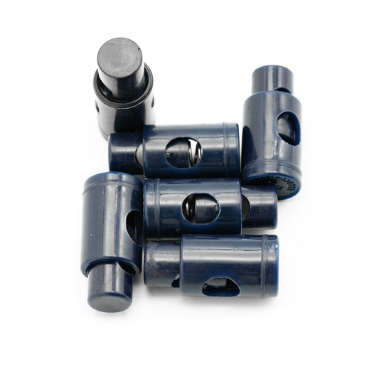 Cord Stoppers - Barrel - Navy (top)