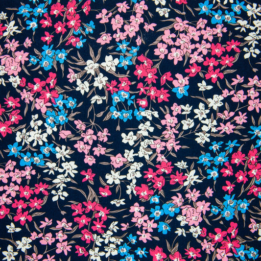 Cotton Floral - Deep Lilly (wide)