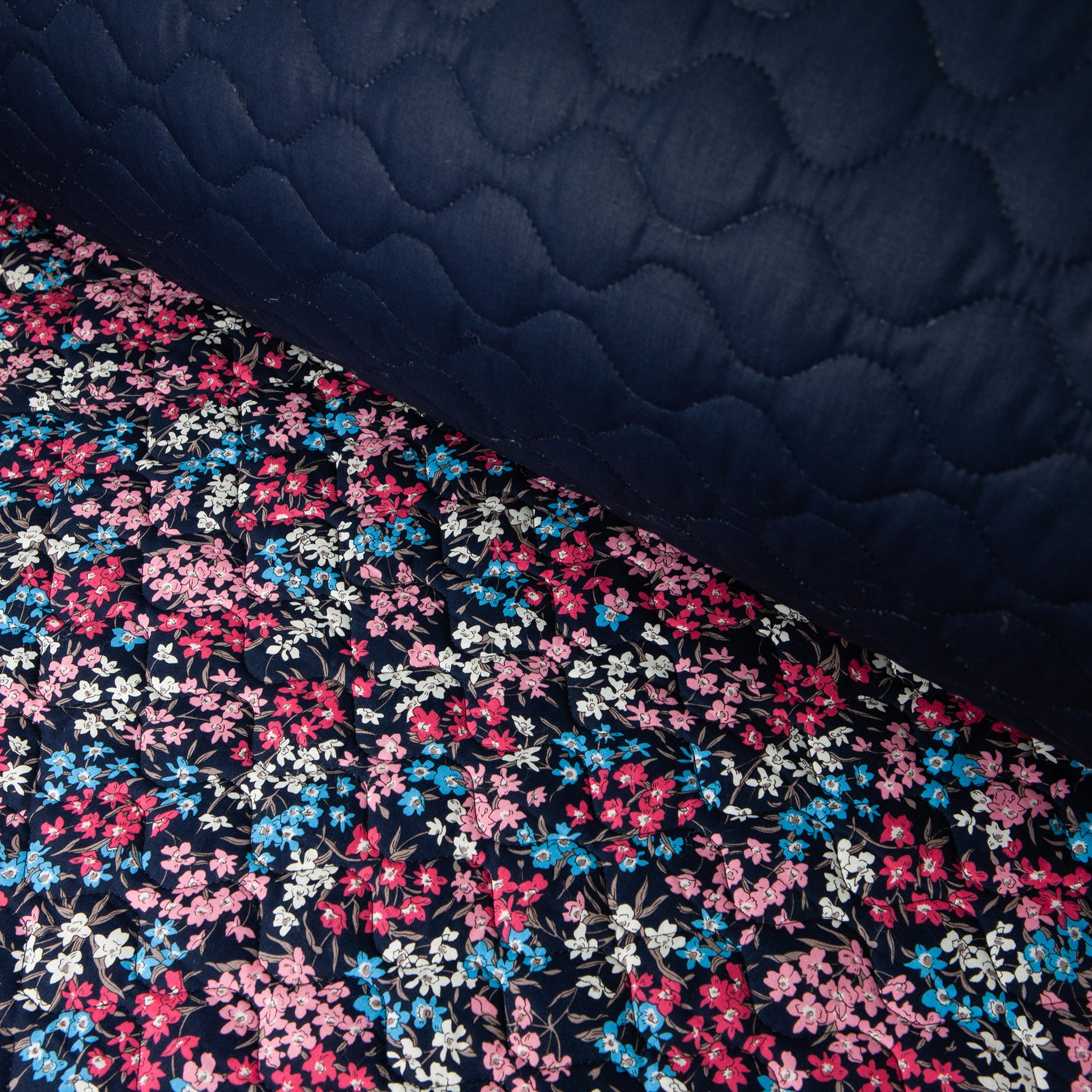 Cotton Quilt - Floral - 6oz - Deep Lilly (wide)