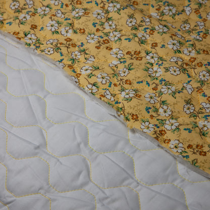 Cotton Quilt - Floral - 3oz - Lemon Bloom (detail)