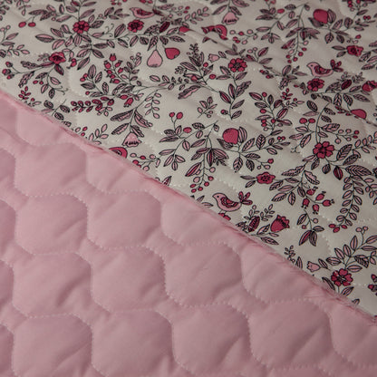 Cotton Quilt - Floral - 3oz - Pink Ivy (detail)