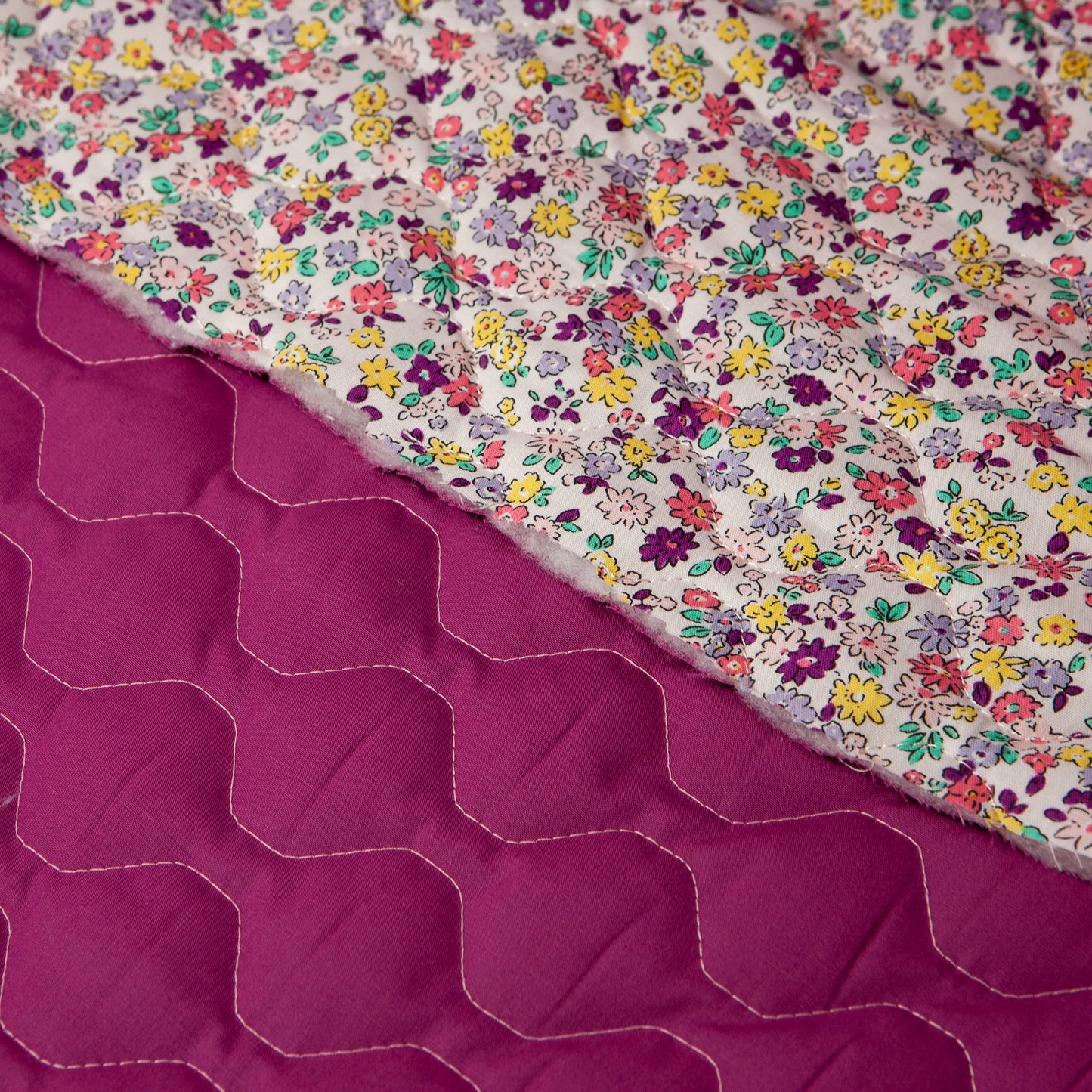 Cotton Quilt - Floral - 3oz - Berry Bloom (detail)