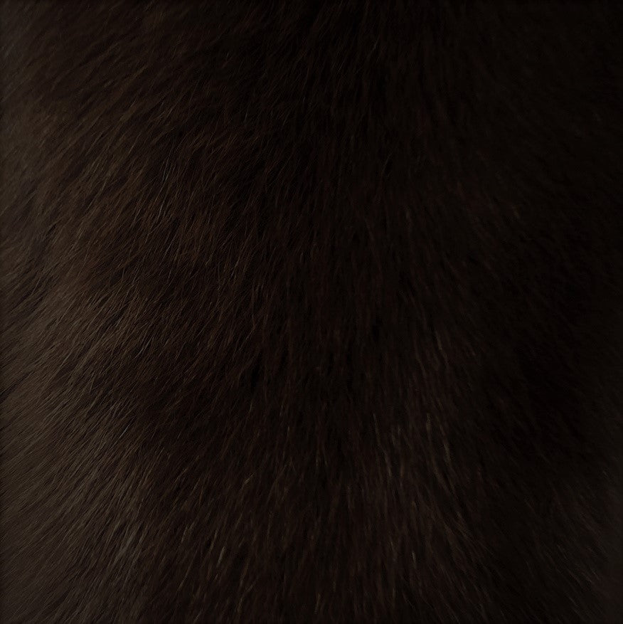 Dyed Norweigan Blue Fox Fur - Chocolate (Dark Brown)