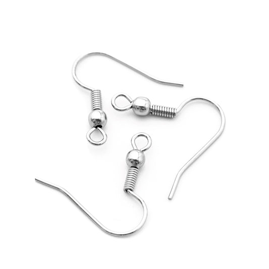 Earring Supplies - Earwire - Fish Hook, Round with ball