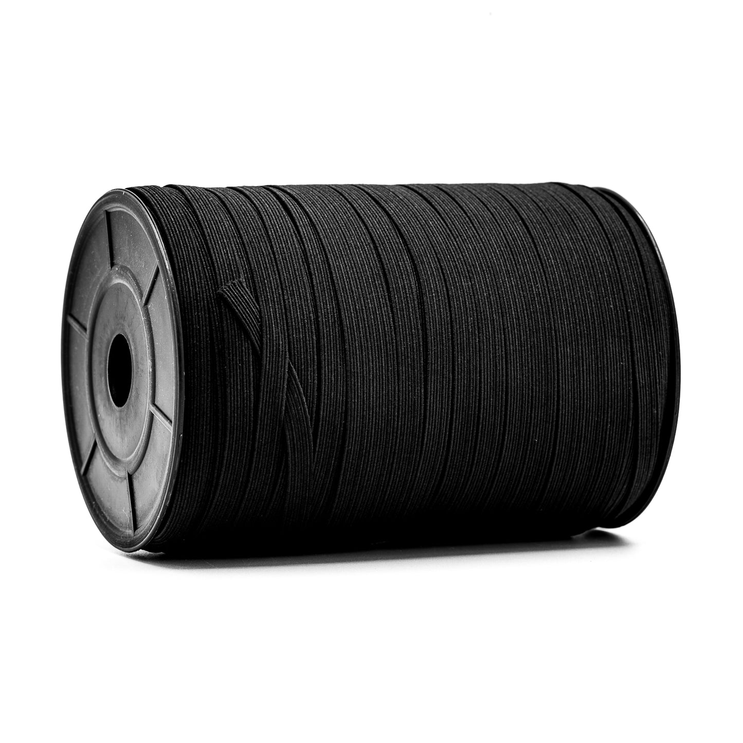 Elastic - Black (less than 1 inch width) - Roll (side)