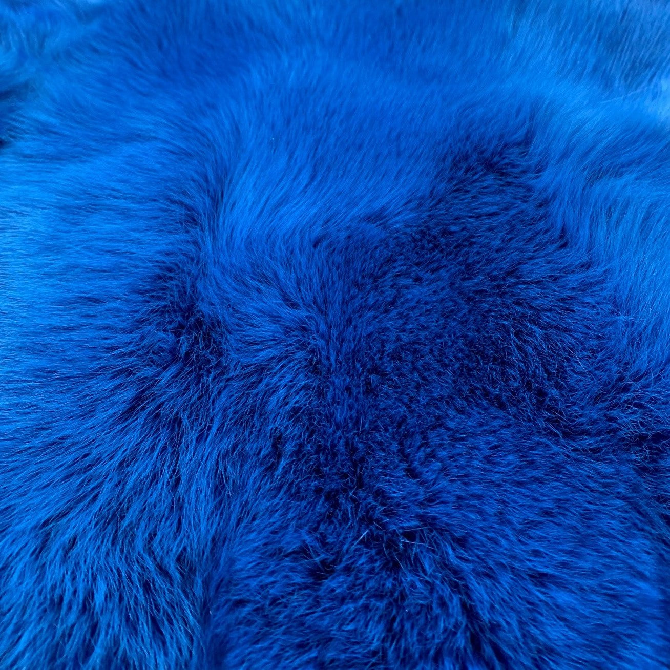 Fourrure de Renard Ombre Teintée - Bleu Royal (Cobalt) 