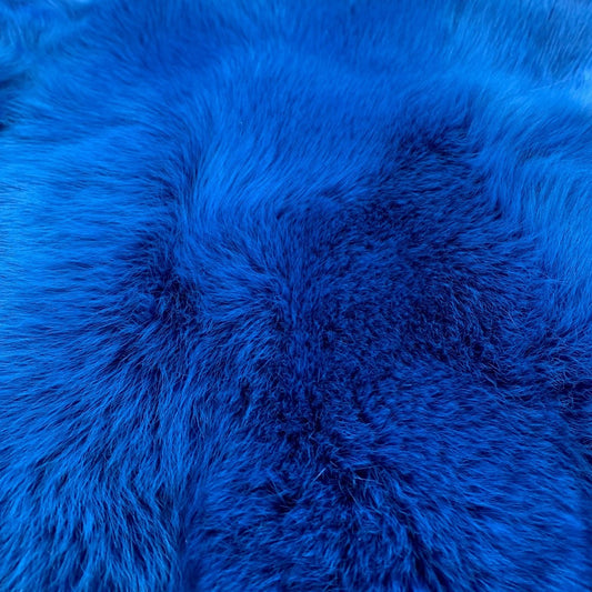 Dyed Shadow Fox Fur - Royal Blue (Cobalt)
