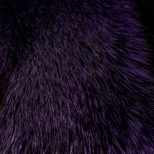 Dyed Indigo (Blue Frost) Fox Fur - Gucci Purple