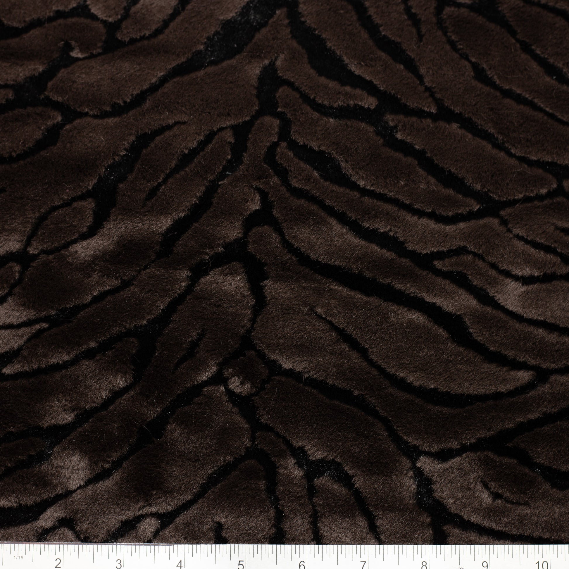 Faux Fur, Brown print, measured