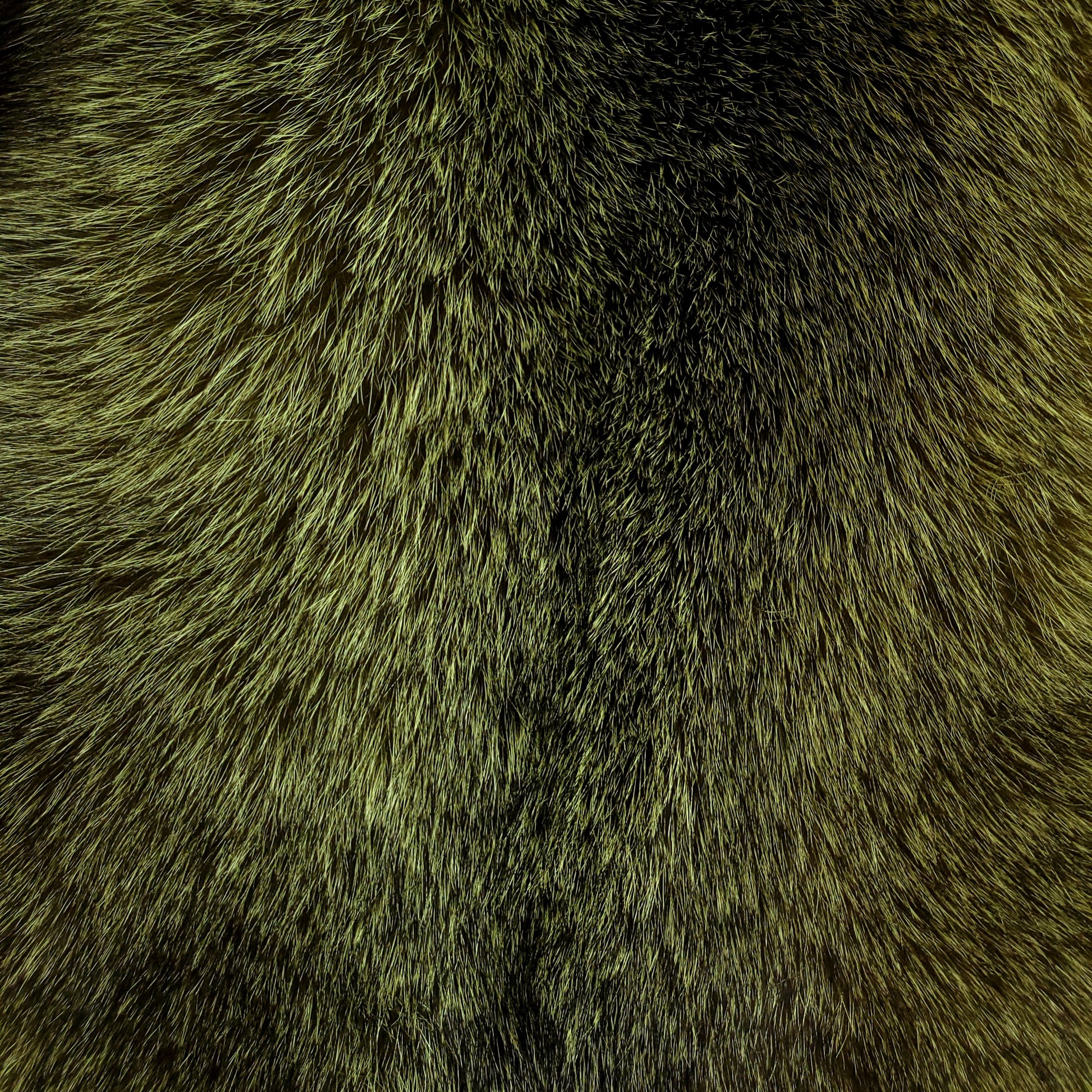 Indigo Fox Fur, Dyed Mustard