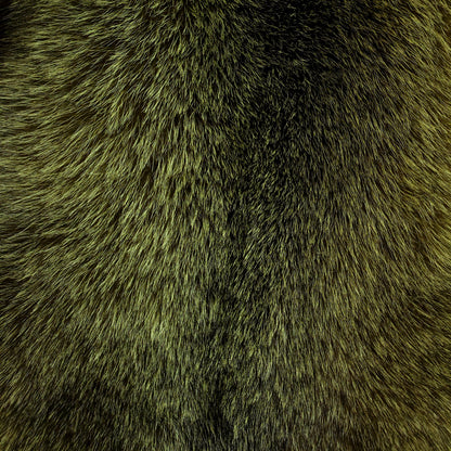 Indigo Fox Fur, Dyed Mustard