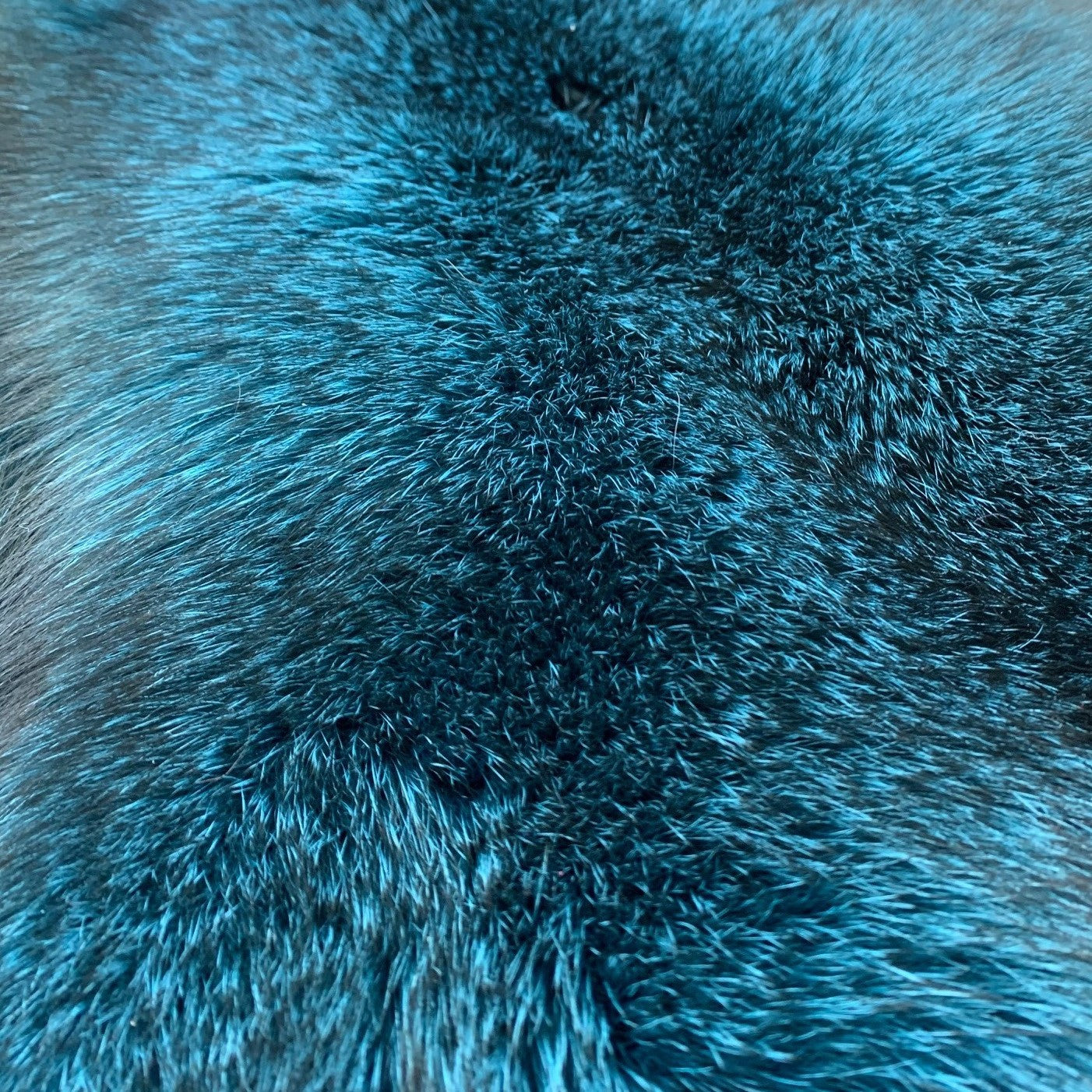 Indigo Fox Fur, Dyed Teal