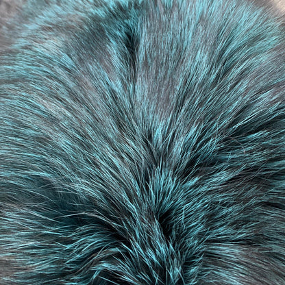 Indigo Fox Fur, Dyed Turquoise