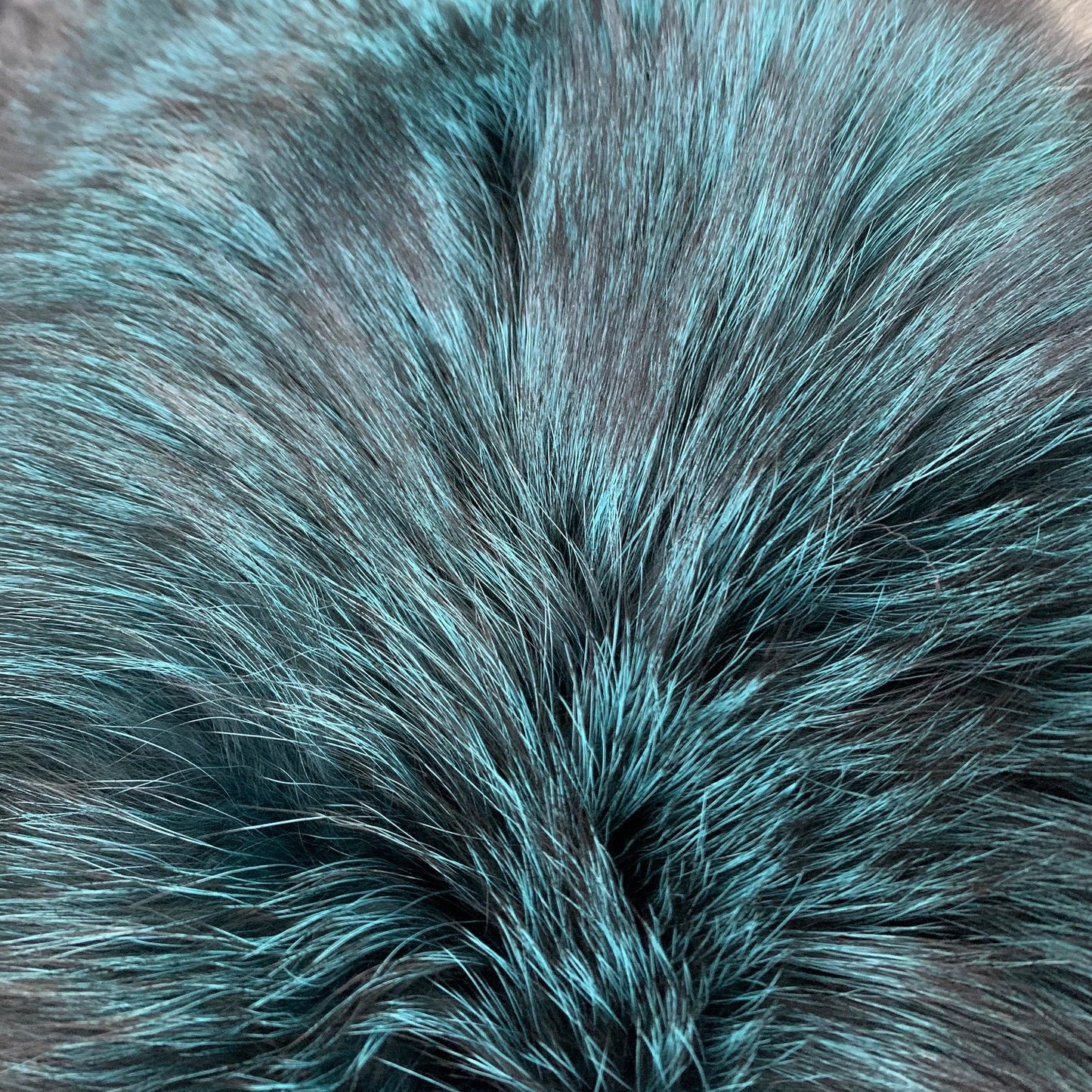Dyed Indigo Fox Fur - Turquoise