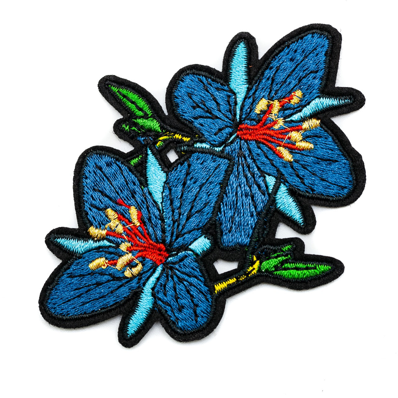 InukChic® Iron-On Patches - Arctic Flower - Navy