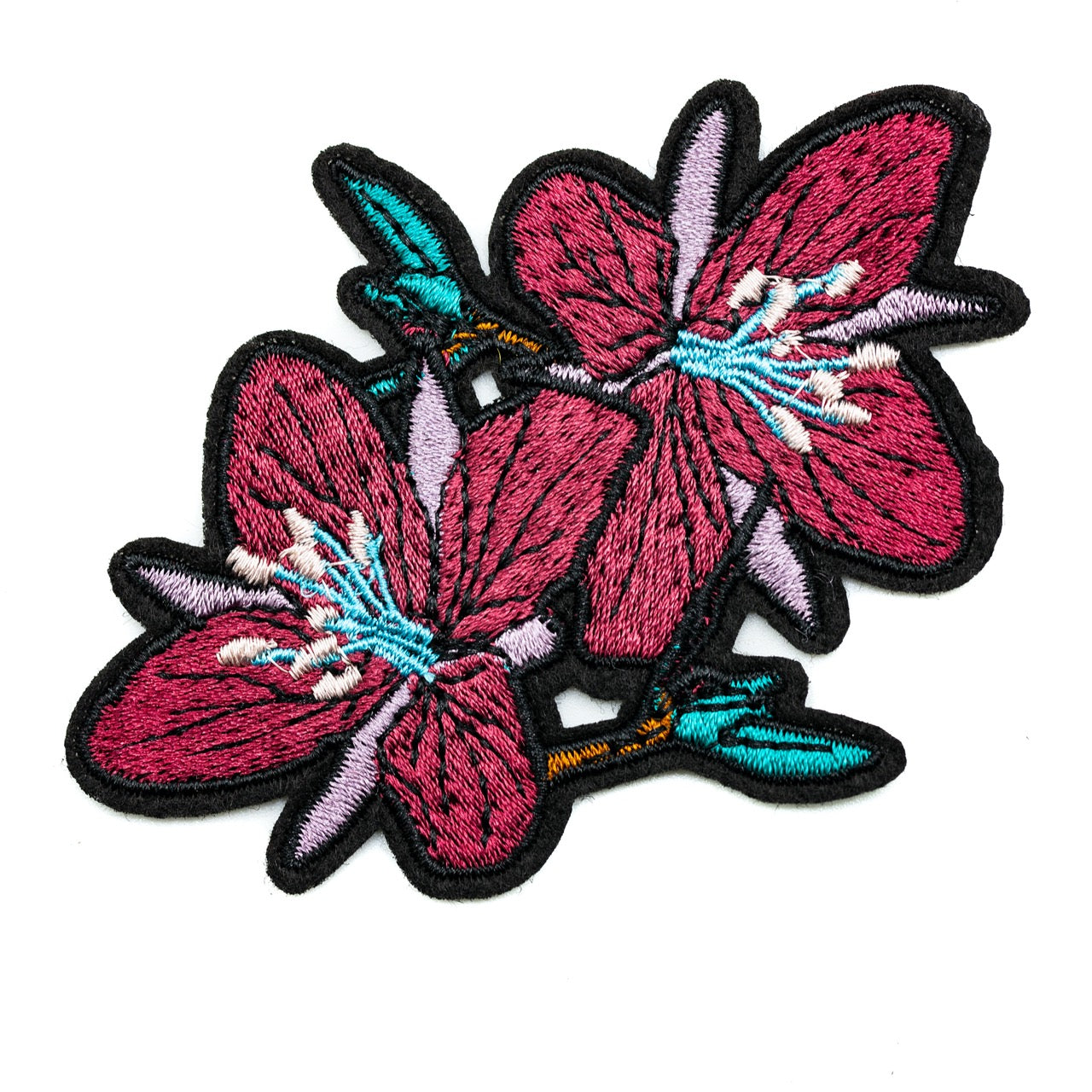 InukChic® Iron-On Patches - Arctic Flower - Raisin
