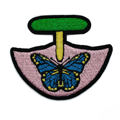 InukChic® Iron-On Patches - Butterfly Ulu - Dusty Rose