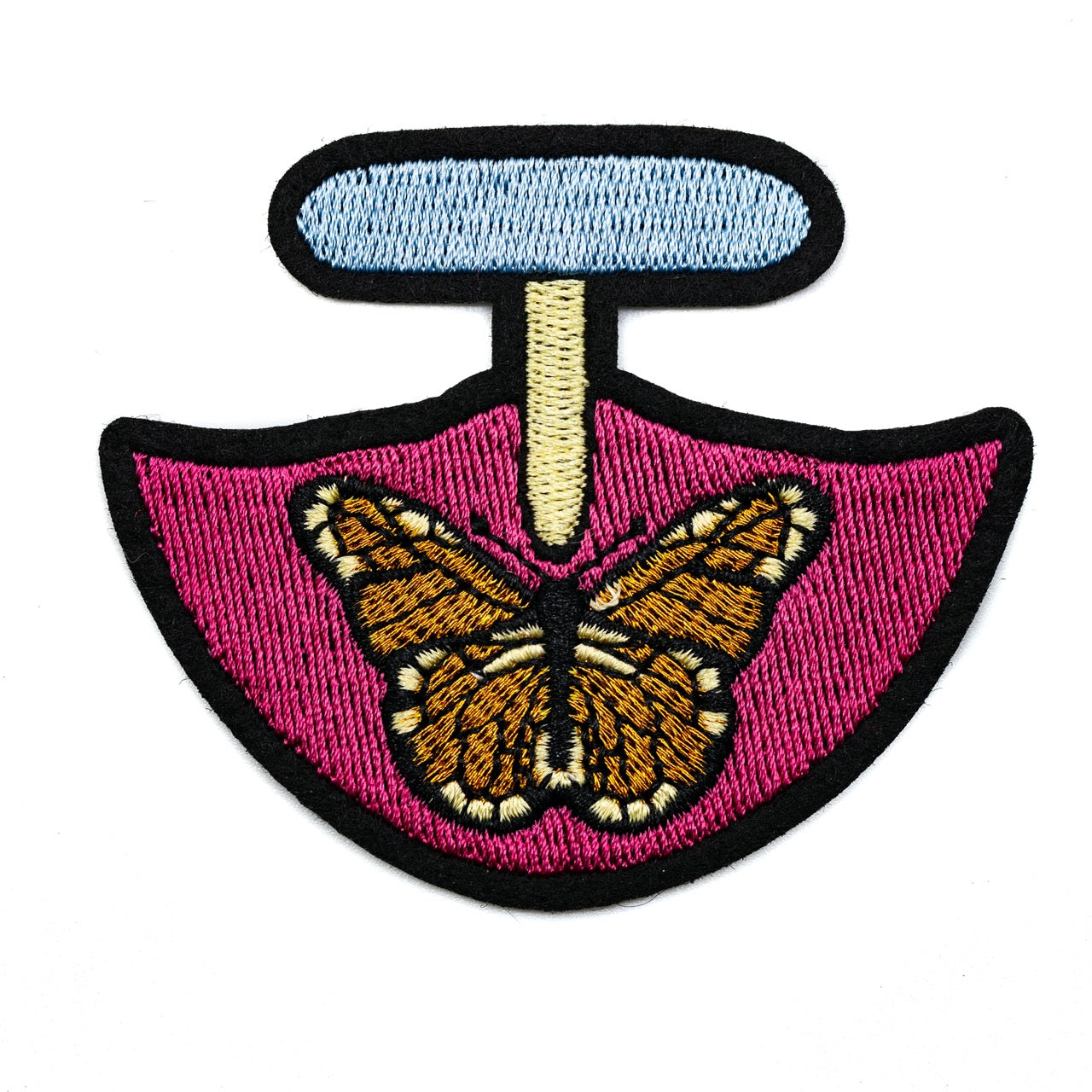 InukChic® Iron-On Patches - Butterfly Ulu - Raspberry