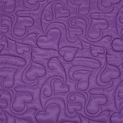 Courtepointe Brodée 2 Faces - Coeurs