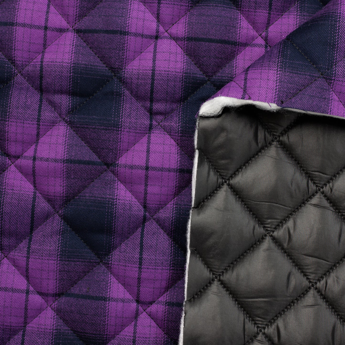 Quilted PrimaSoft™ Tartan 2-Sided 10oz - Purple