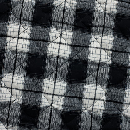 quilted tartan, black / white, pattern