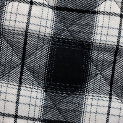 quilted tartan, black / white - detail