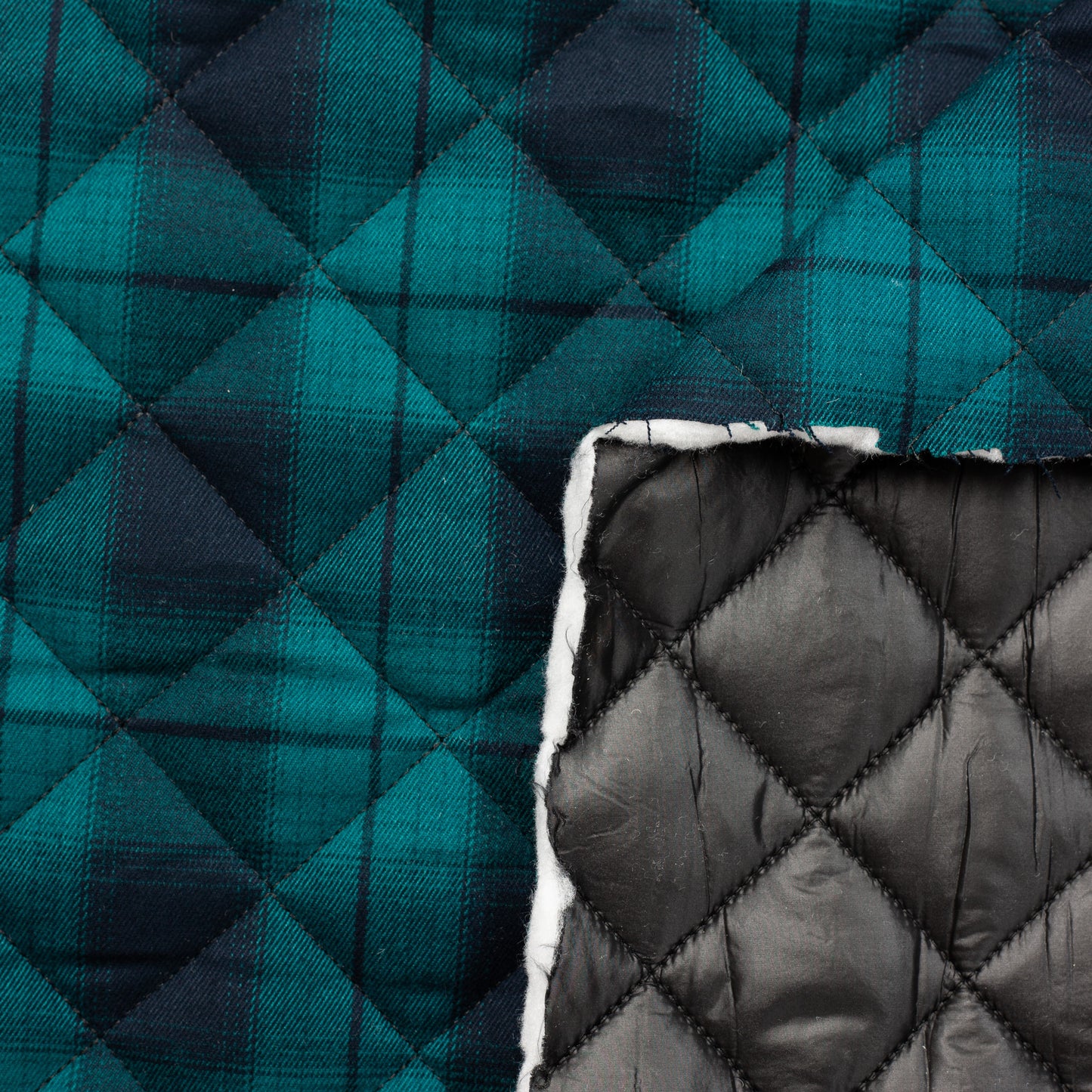 Quilted PrimaSoft™ Tartan 2-Sided 10oz - Turquoise