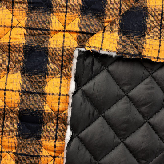 Quilted PrimaSoft™ Tartan 2-Sided 10oz - Mustard