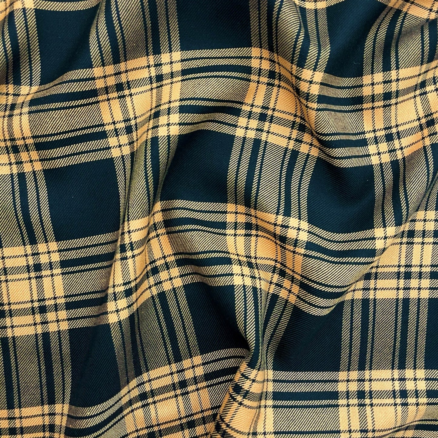Tartan B - Noir, Moutarde