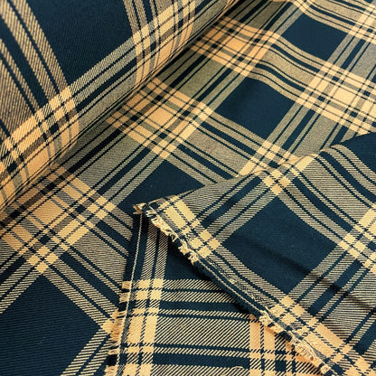 Tartan B - Noir, Moutarde