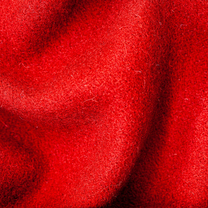 Wool Melton Marine Red Closeup