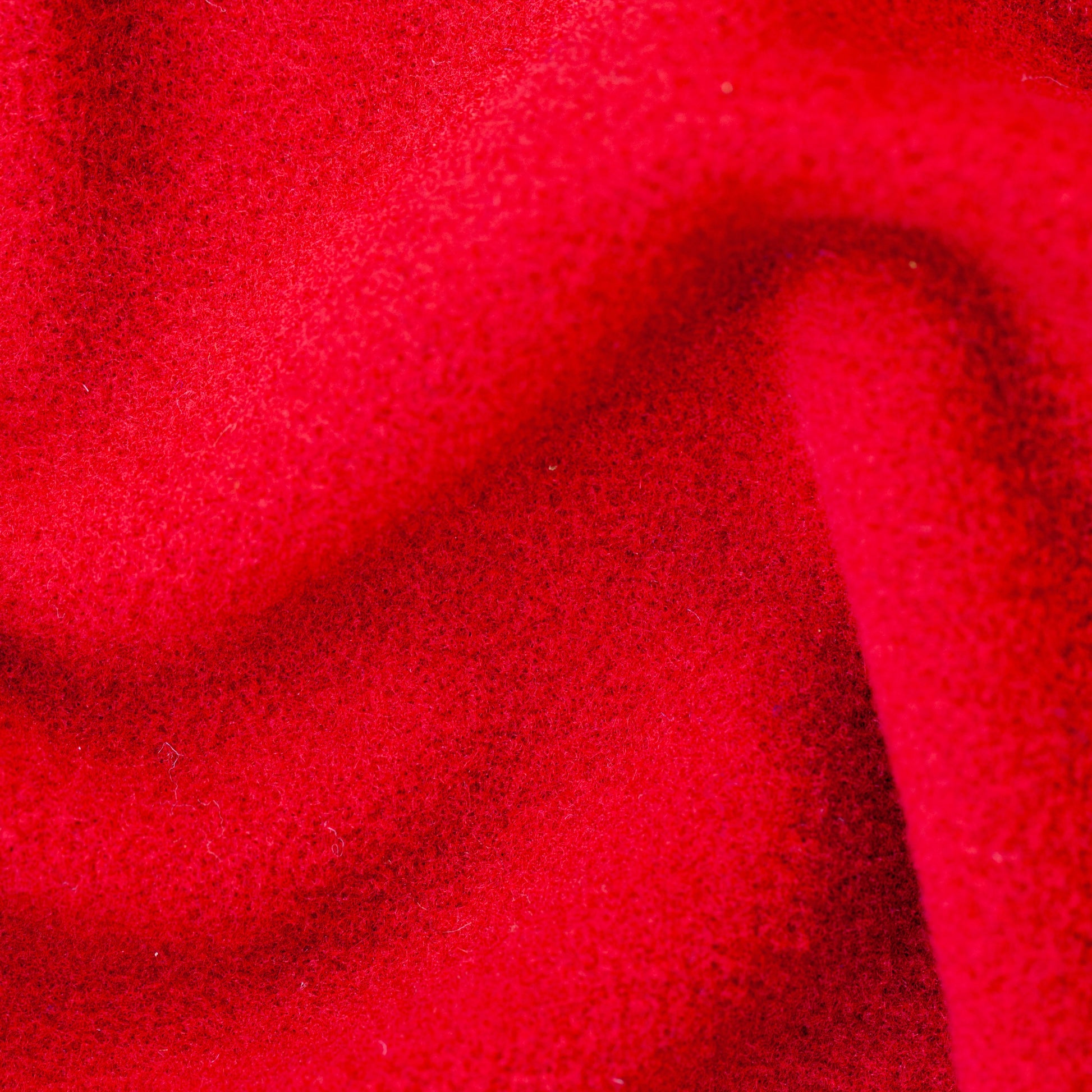Wool Melton Royal Red Closeup