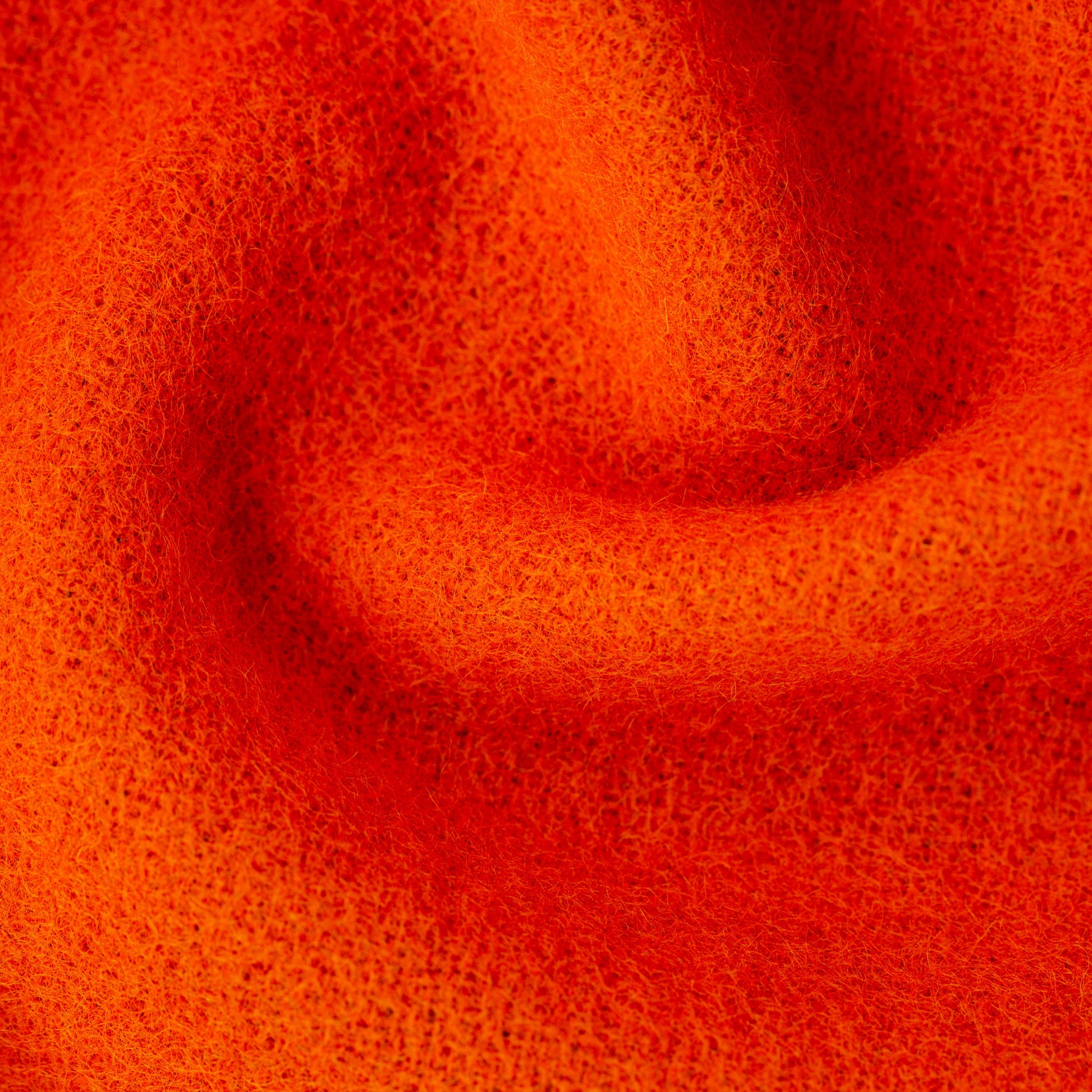 Pure Wool Fluorescent Orange Closeup