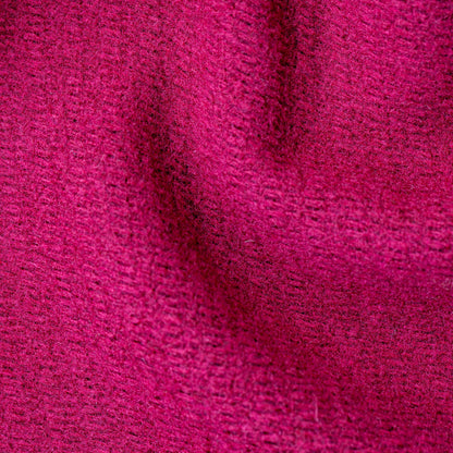 Wool Melton Fuschia Twill Closeup