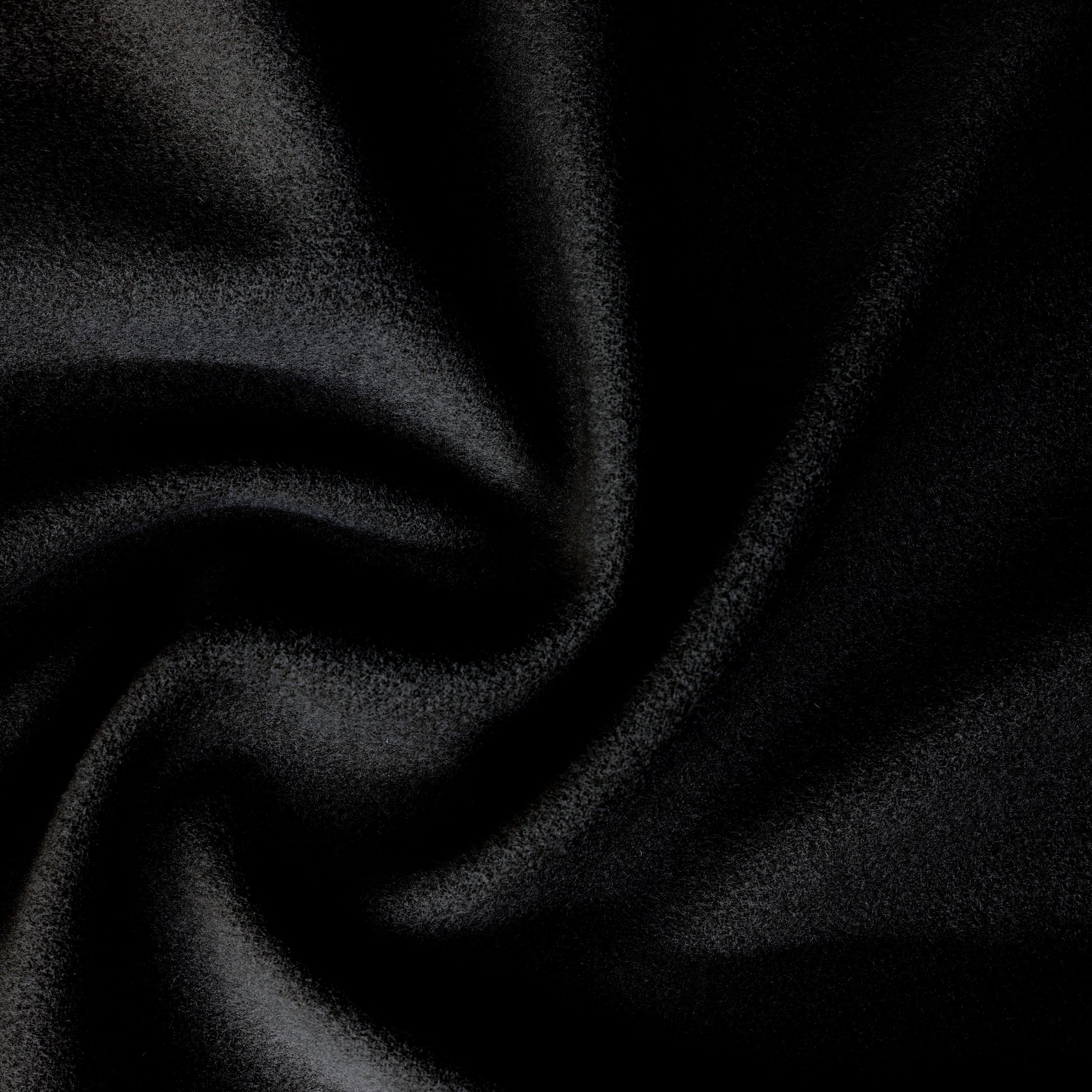 Wool Melton Black (Italian Polyamide)