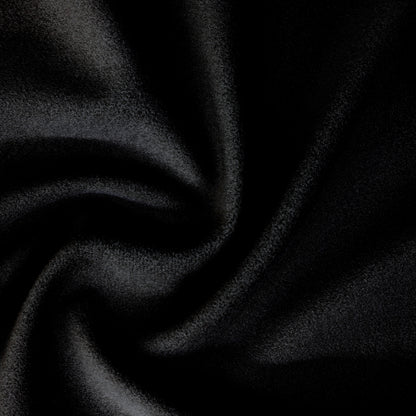 Wool Melton Black (Italian Polyamide)