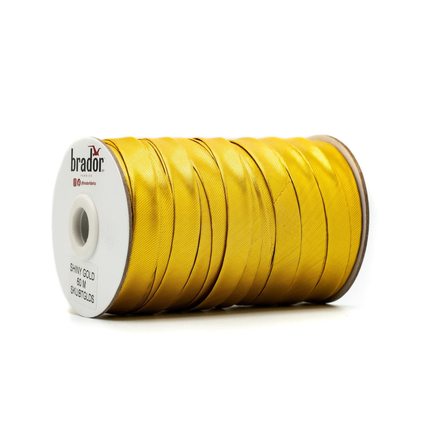 Bias Tape - 13mm - Metallic Gold (side)