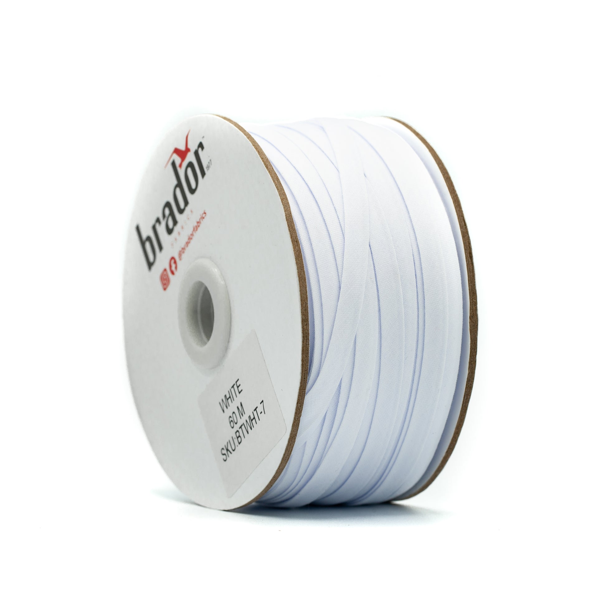 Bias Tape - White - 7mm (stand)
